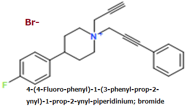 CAS#4-(4-Fluoro-phenyl)-1-(3-phenyl-prop-2-ynyl)-1-prop-2-ynyl-piperidinium; bromide